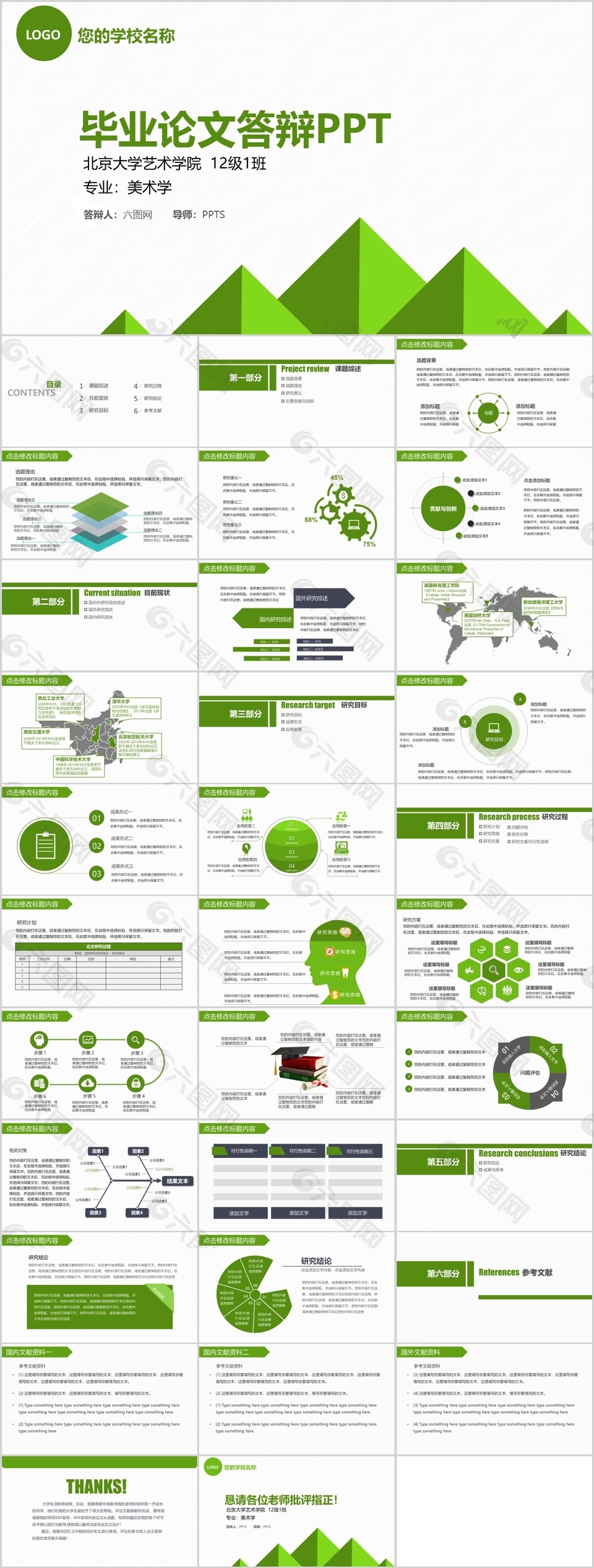 通用毕业设计答辩PPT模板